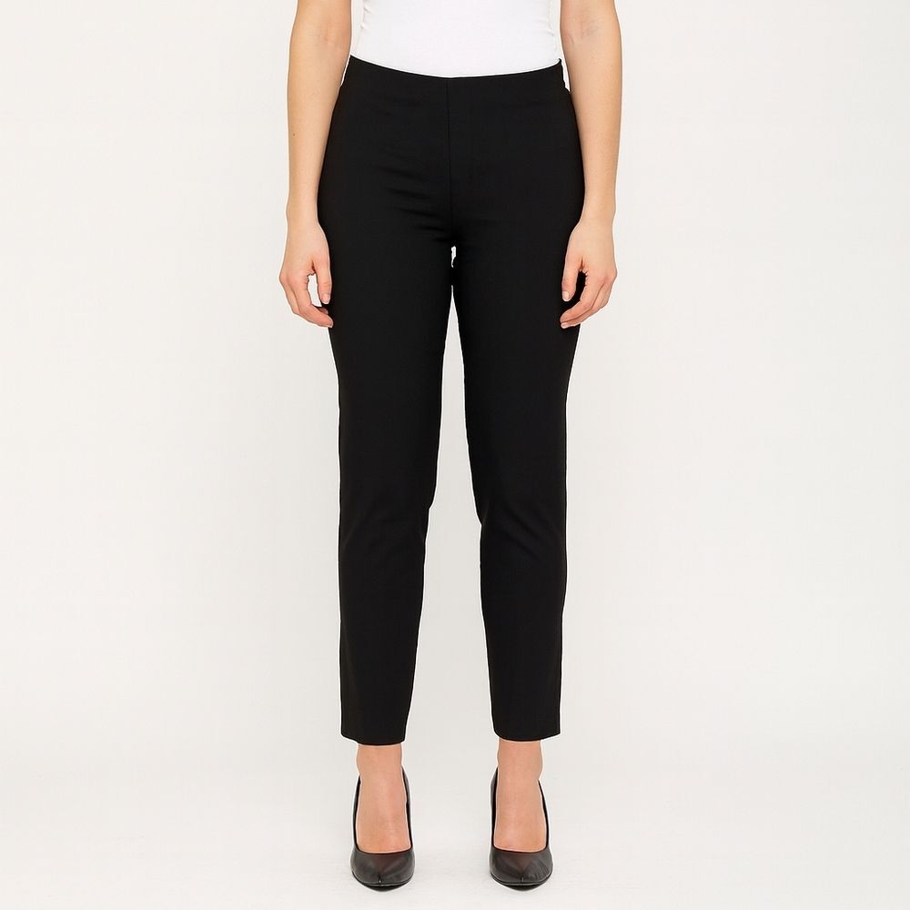 Banana Republic Womens Black Slim Straight Stretch Trousers Size 00P Petite Work